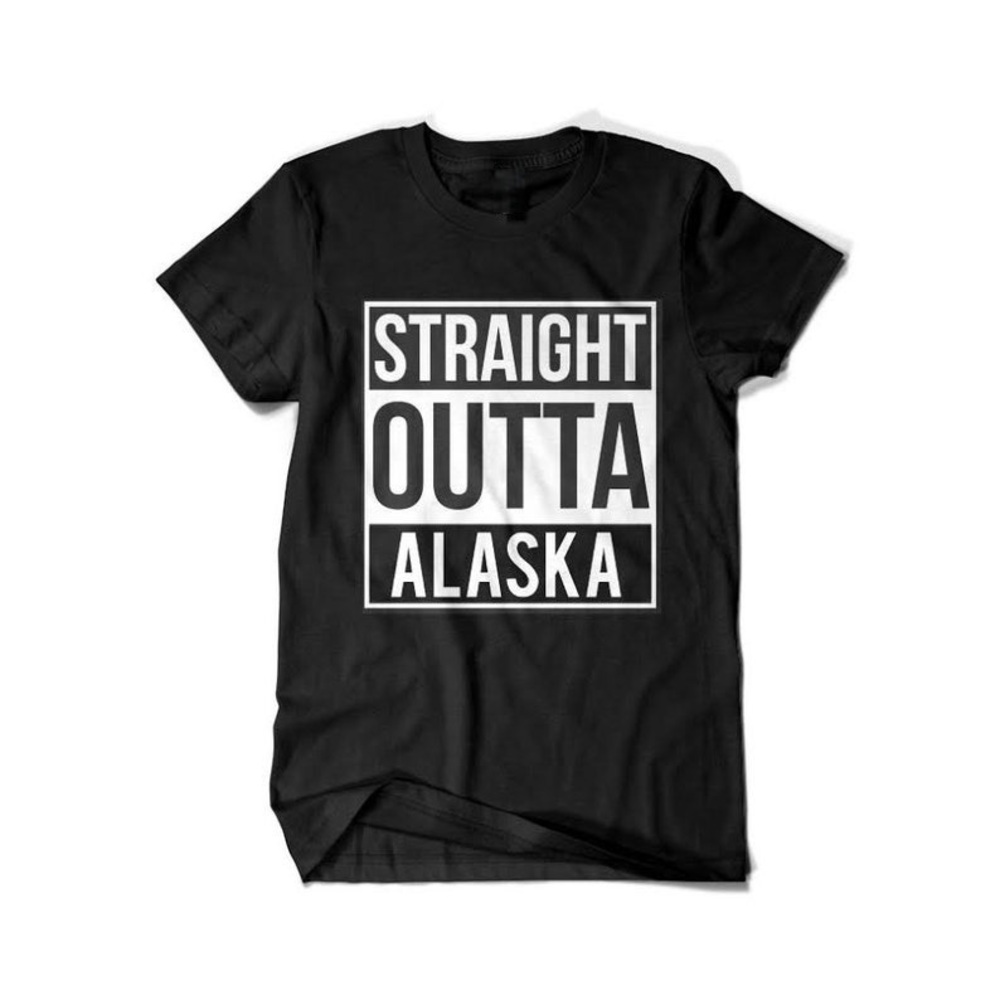 Straight Outta Alaska Parody Shirt Funny All States